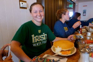 Margie's Pancake Challenge Participant #1: sophomore, Danielle Butler