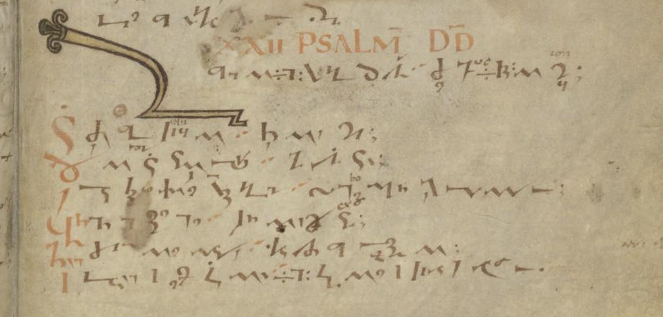 Commentarii notarum tironianarum (f. 1-42v). Psalmi notis tironianis scripti (f. 43-57).