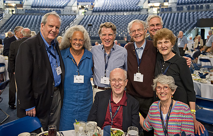 The 50-year club enjoys their class dinner in the Purcell Pavilion…