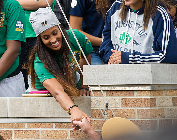 The WNBA's Skylar Diggins returned to campus to watch the game. 