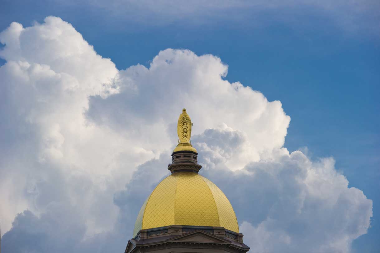 Aug. 30, 2013; Dome and storm clouds. Photo by Matt Cashore/University of Notre Dame