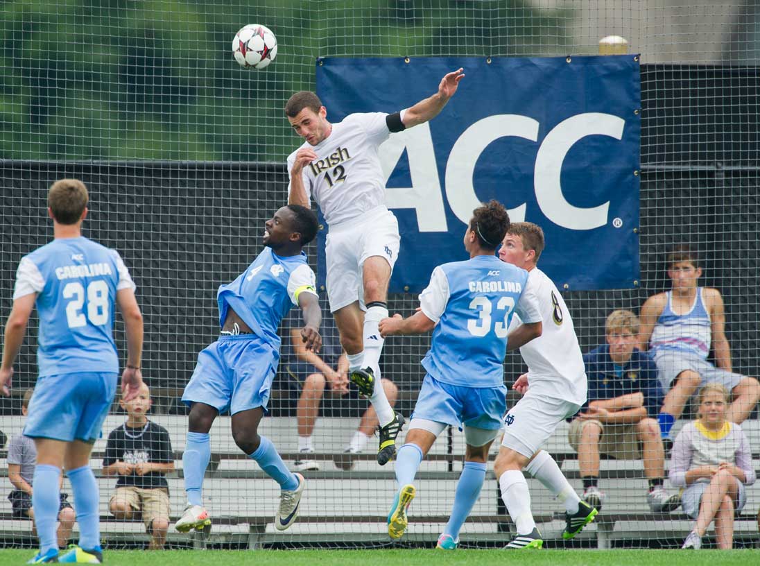 Sep 8, 2013; Men's Soccer vs North Carolina, Andrew O'Malley (12). Photo by Matt Cashore/University of Notre Dame