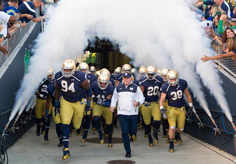 …followed by Brian Kelly and the Irish.