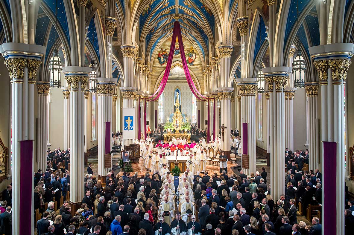 Mar. 4, 2015; Funeral Mass of President Emeritus Rev. Theodore M. Hesburgh, C.S.C. (Photo by Matt Cashore/University of Notre Dame)