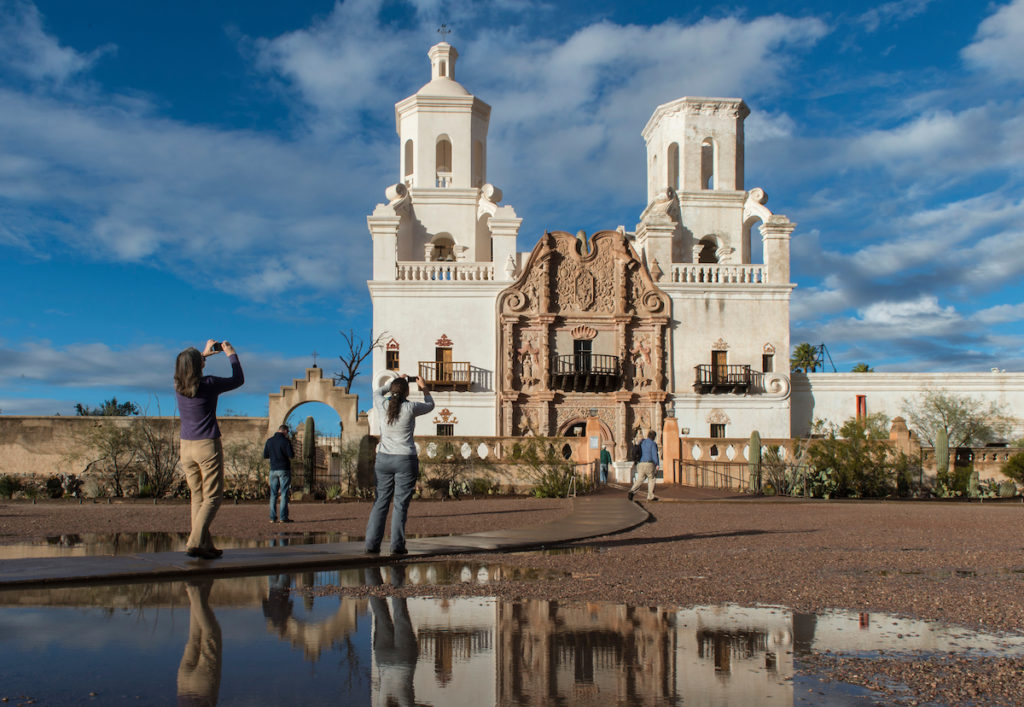 Jan. 4, 2016; San Xavier Mission in Tucson, AZ.  (Photo by Barbara Johnston/University of Notre Dame)