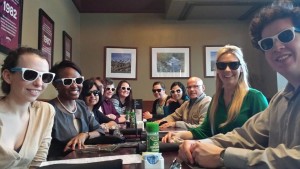 The MSPL shading the San Francisco sun in their new sunglasses after visiting law firms during the day