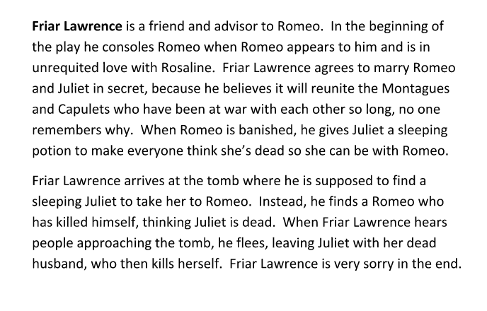 Romeo and juliet argumentative essay