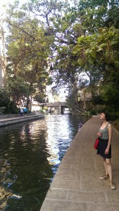 Claire on the river walk