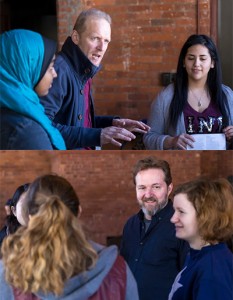 Michael Palmer (top) and Charlie Armstrong (bottom) lead an AFTLS workshop at Vassar College with Exploring College students.(photos by Ben Liu '15, Vassar College)
