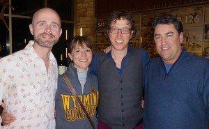 Pictured L-R: AFTLS directors Paul O'Mahoney, Alinka Wright, Roger Lawrence with Leigh Selting, Professor and Chair of the Department of Theatre and Dance at the University of Wyoming.