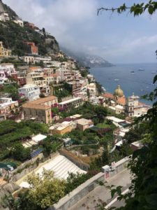 The view of Positano from about halfway up the mountain.