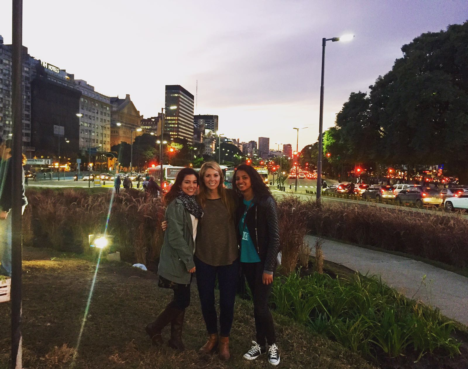 Alexa, Jaimee and me in downtown Buenos Aires