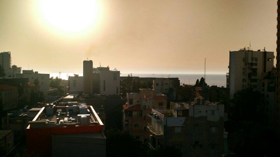 Sunset over the Mediterranean from AUB's Campus