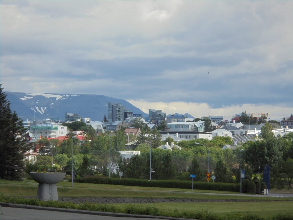 The view of Reykjavík from the University of Iceland's campus.