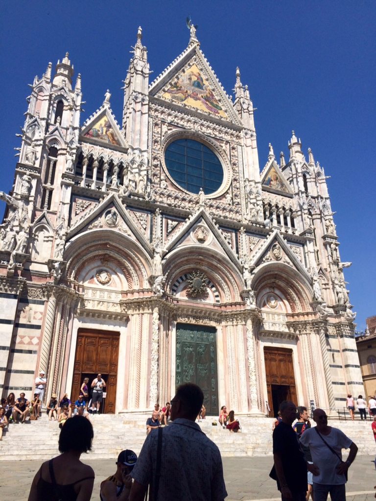 The facade of the Duomo in Siena