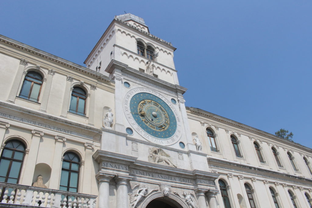 The famous clock tower in Padova, at the Piazza dei Signori
